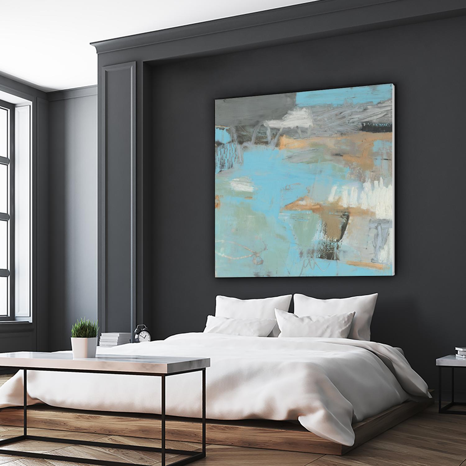 Printed Thither III by Sue Jachimiec on GIANT ART - beige abstract