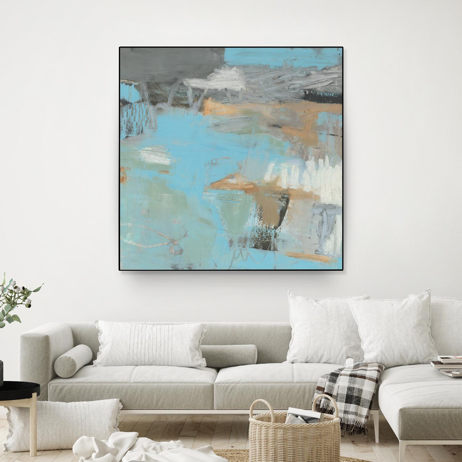 Printed Thither III by Sue Jachimiec on GIANT ART - beige abstract