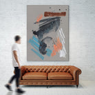 Playful Marks II by Jennifer Goldberger on GIANT ART - orange abstract abstract