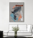 Playful Marks II by Jennifer Goldberger on GIANT ART - orange abstract abstract