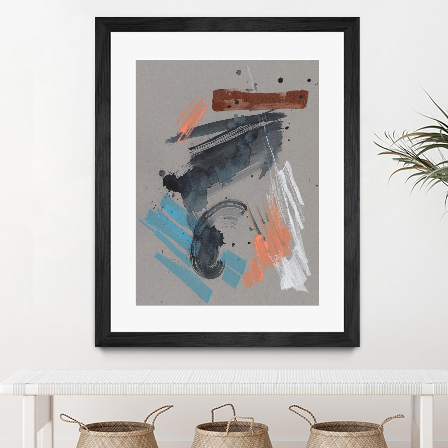 Playful Marks II by Jennifer Goldberger on GIANT ART - orange abstract abstract