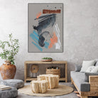 Playful Marks II by Jennifer Goldberger on GIANT ART - orange abstract abstract