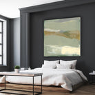 Sage & Gold Swipe III by Jennifer Goldberger on GIANT ART - green abstract abstract