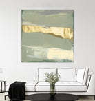 Sage & Gold Swipe III by Jennifer Goldberger on GIANT ART - gold abstract abstract