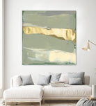Sage & Gold Swipe III by Jennifer Goldberger on GIANT ART - gold abstract abstract