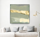 Sage & Gold Swipe III by Jennifer Goldberger on GIANT ART - gold abstract abstract