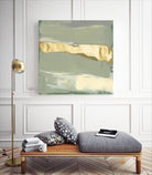 Sage & Gold Swipe III by Jennifer Goldberger on GIANT ART - gold abstract abstract