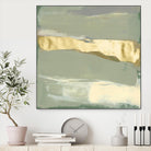 Sage & Gold Swipe III by Jennifer Goldberger on GIANT ART - gold abstract abstract
