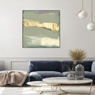 Sage & Gold Swipe III by Jennifer Goldberger on GIANT ART - gold abstract abstract