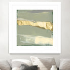 Sage & Gold Swipe III by Jennifer Goldberger on GIANT ART - gold abstract abstract