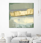 Sage & Gold Swipe IV by Jennifer Goldberger on GIANT ART - gold abstract abstract