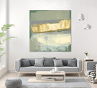Sage & Gold Swipe IV by Jennifer Goldberger on GIANT ART - gold abstract abstract