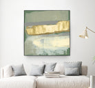 Sage & Gold Swipe IV by Jennifer Goldberger on GIANT ART - gold abstract abstract