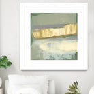 Sage & Gold Swipe IV by Jennifer Goldberger on GIANT ART - gold abstract abstract