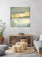 Sage & Gold Swipe IV by Jennifer Goldberger on GIANT ART - gold abstract abstract