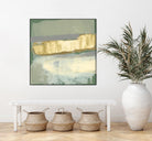 Sage & Gold Swipe IV by Jennifer Goldberger on GIANT ART - gold abstract abstract