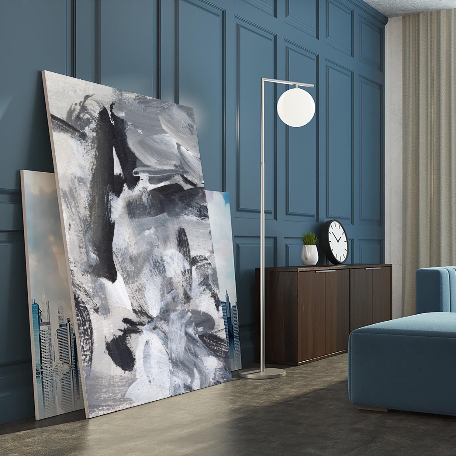 Black & White Mix III by Christina Long on GIANT ART - grey  abstract abstract