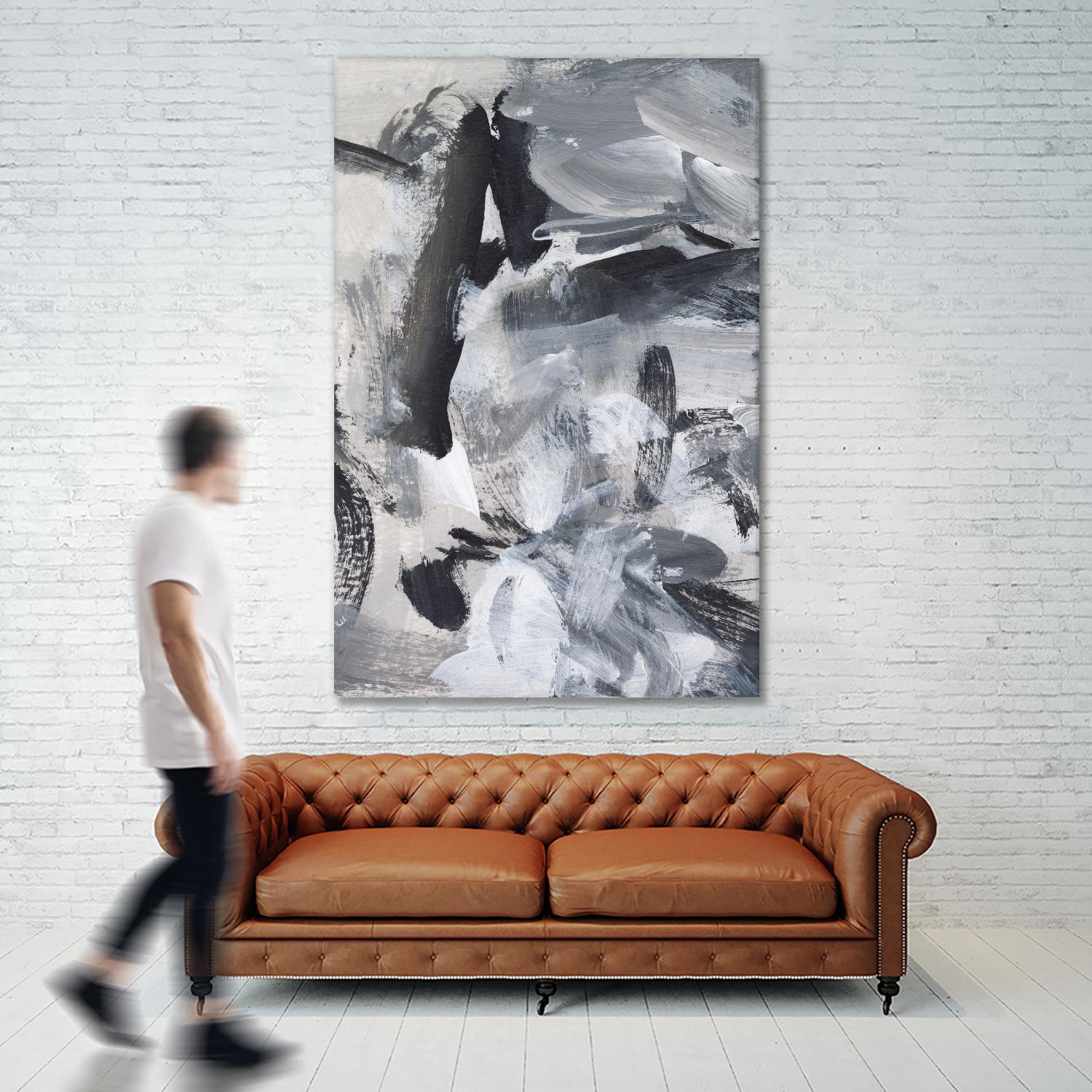 Black & White Mix III by Christina Long on GIANT ART - grey  abstract abstract