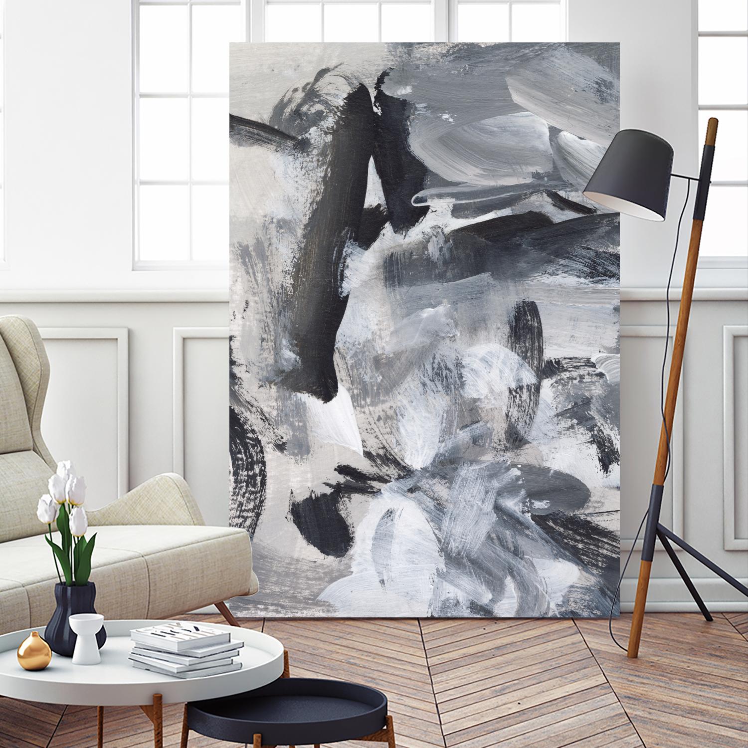 Black & White Mix III by Christina Long on GIANT ART - grey  abstract abstract