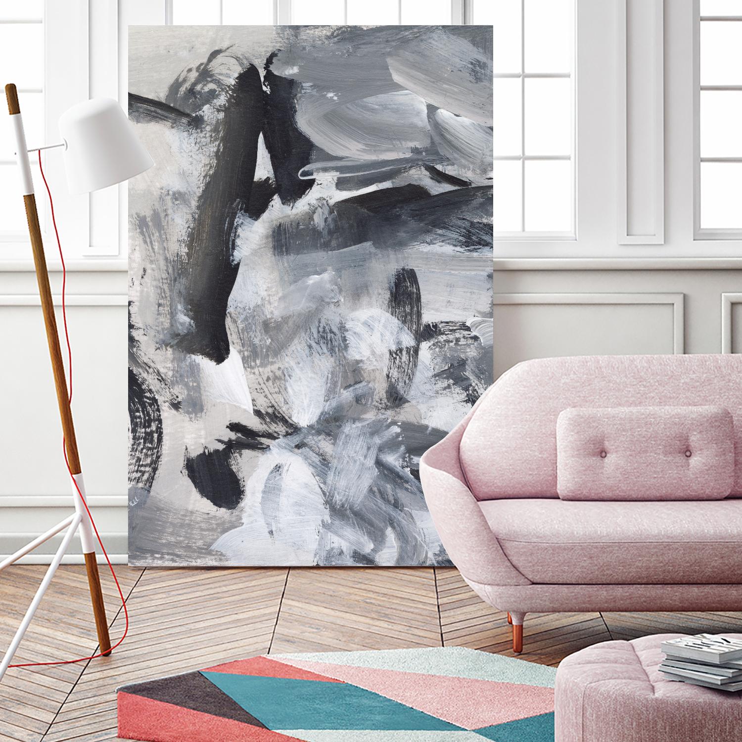 Black & White Mix III by Christina Long on GIANT ART - grey  abstract abstract
