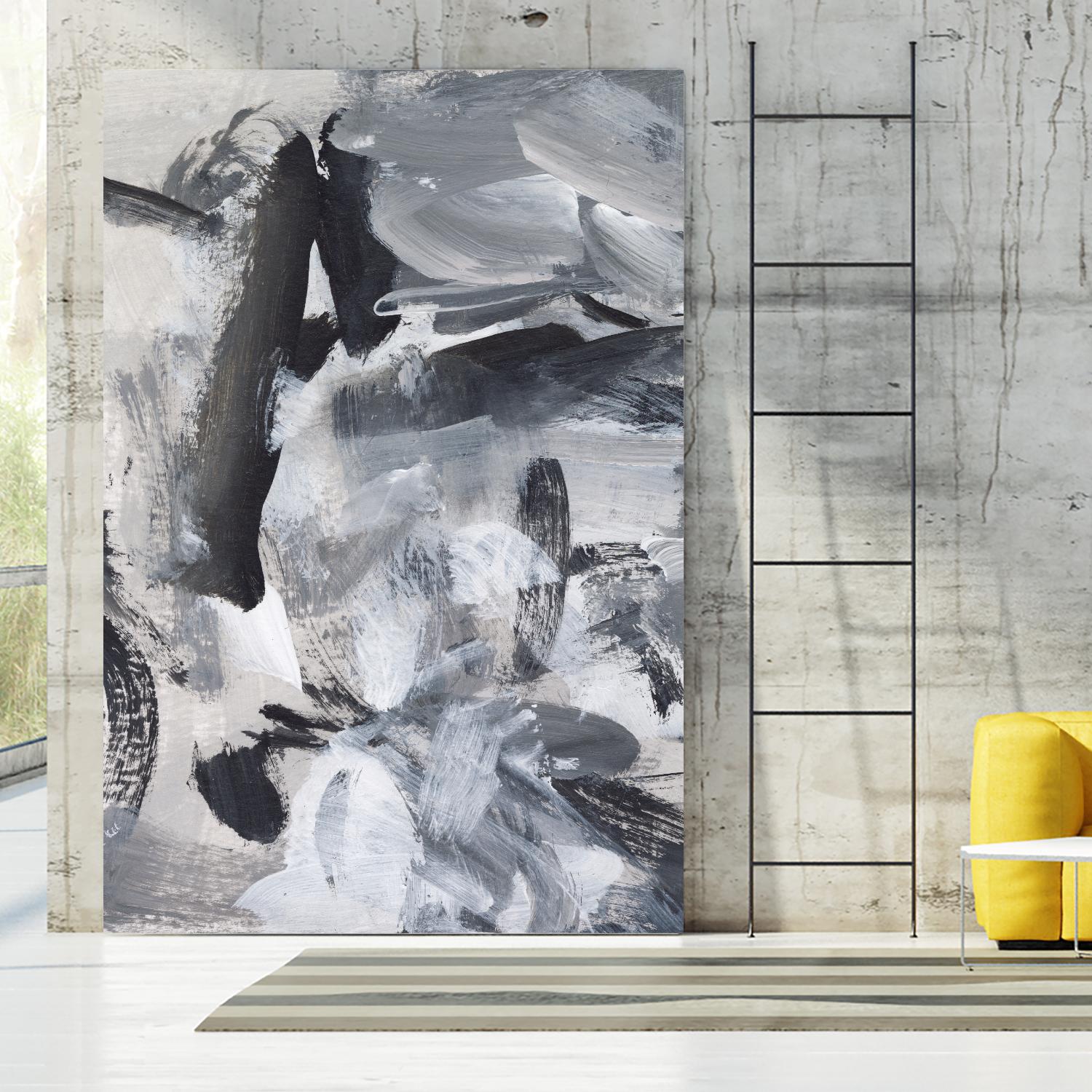 Black & White Mix III by Christina Long on GIANT ART - grey  abstract abstract
