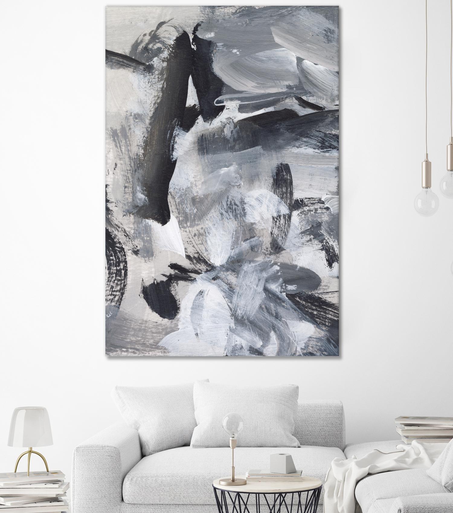 Black & White Mix III by Christina Long on GIANT ART - grey  abstract abstract