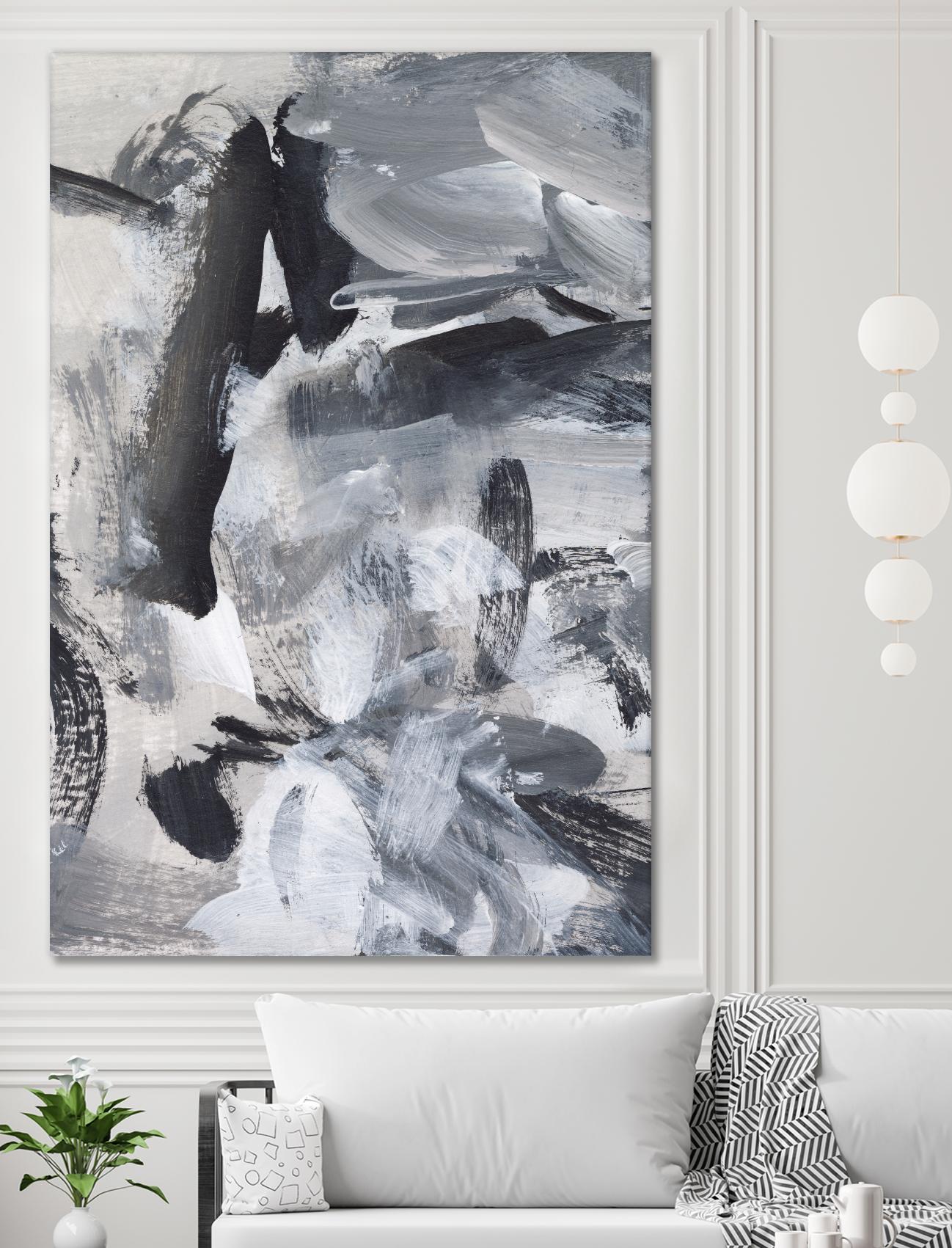 Black & White Mix III by Christina Long on GIANT ART - grey  abstract abstract