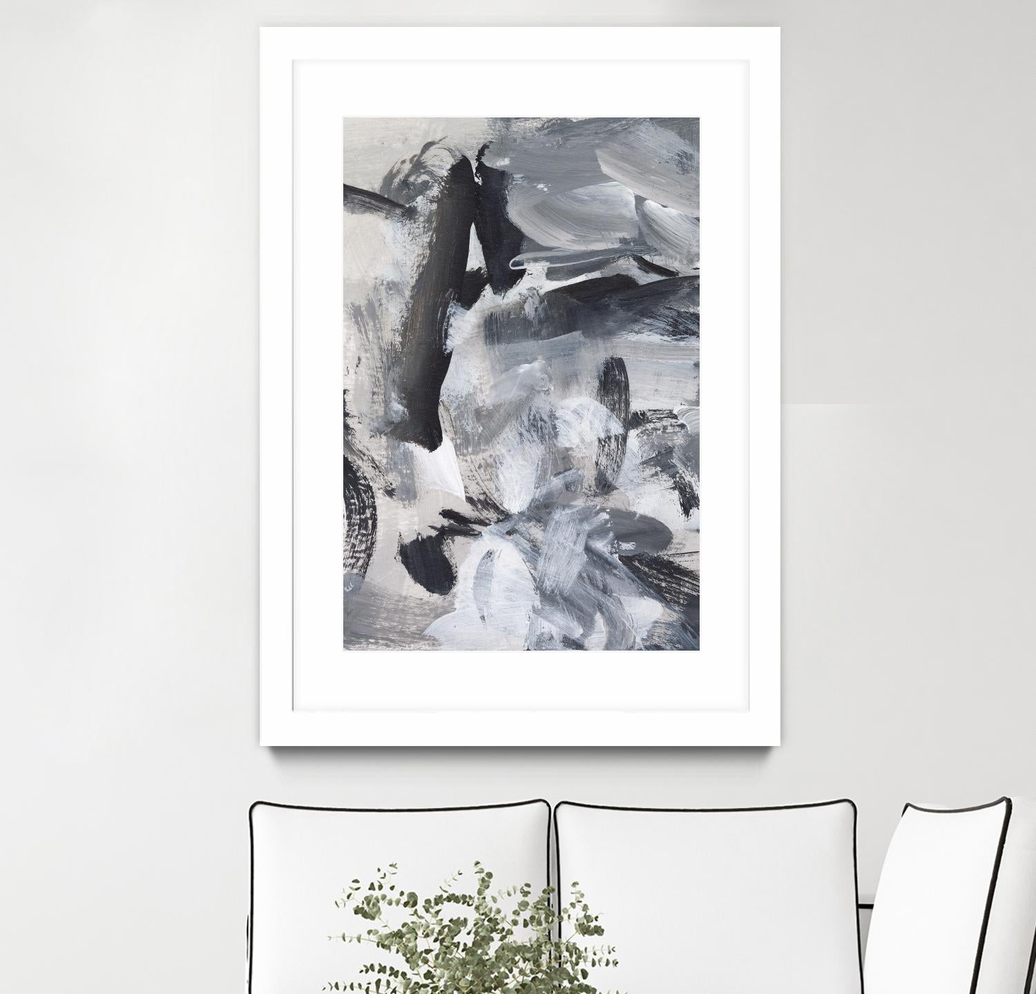 Black & White Mix III by Christina Long on GIANT ART - grey  abstract abstract