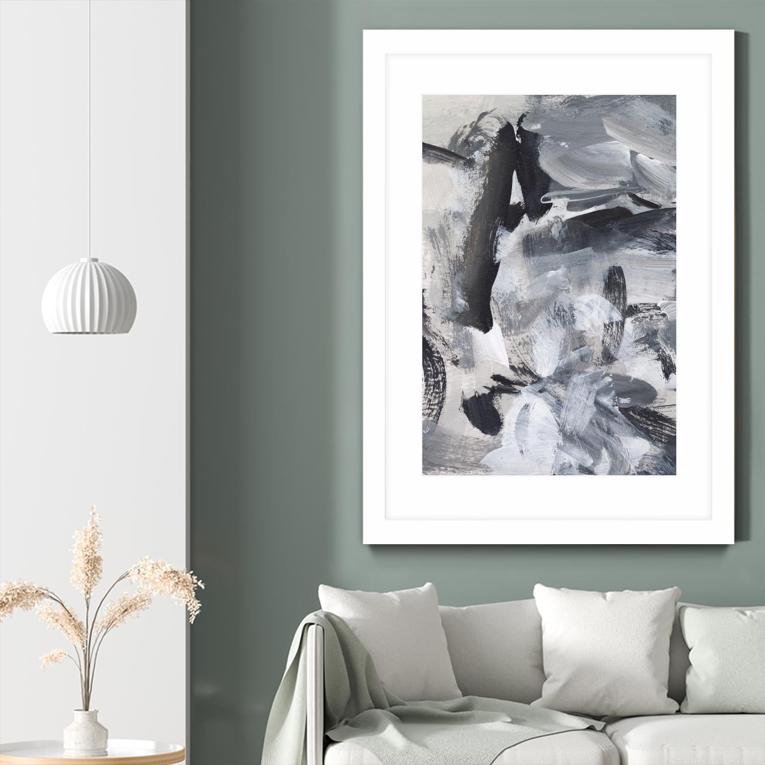 Black & White Mix III by Christina Long on GIANT ART - grey  abstract abstract