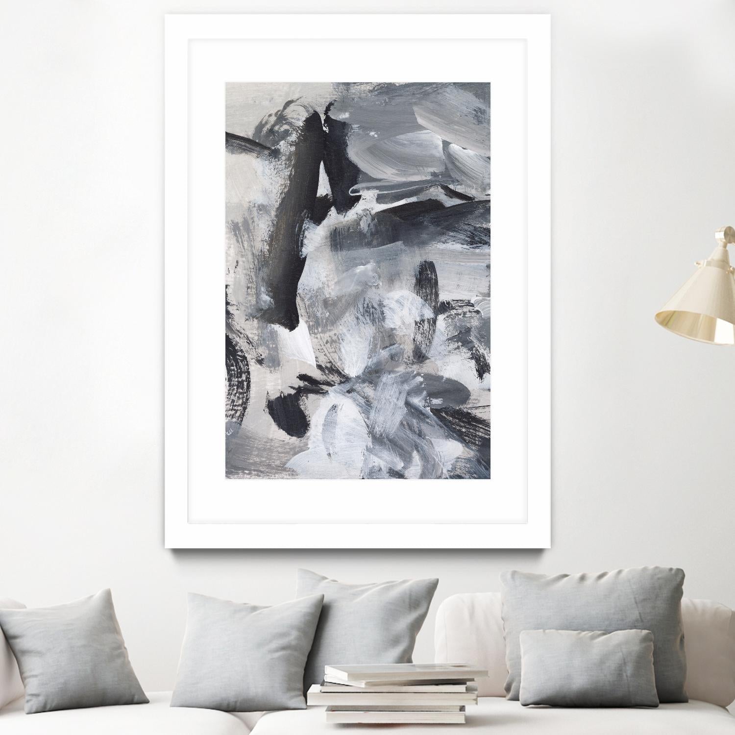 Black & White Mix III by Christina Long on GIANT ART - grey  abstract abstract
