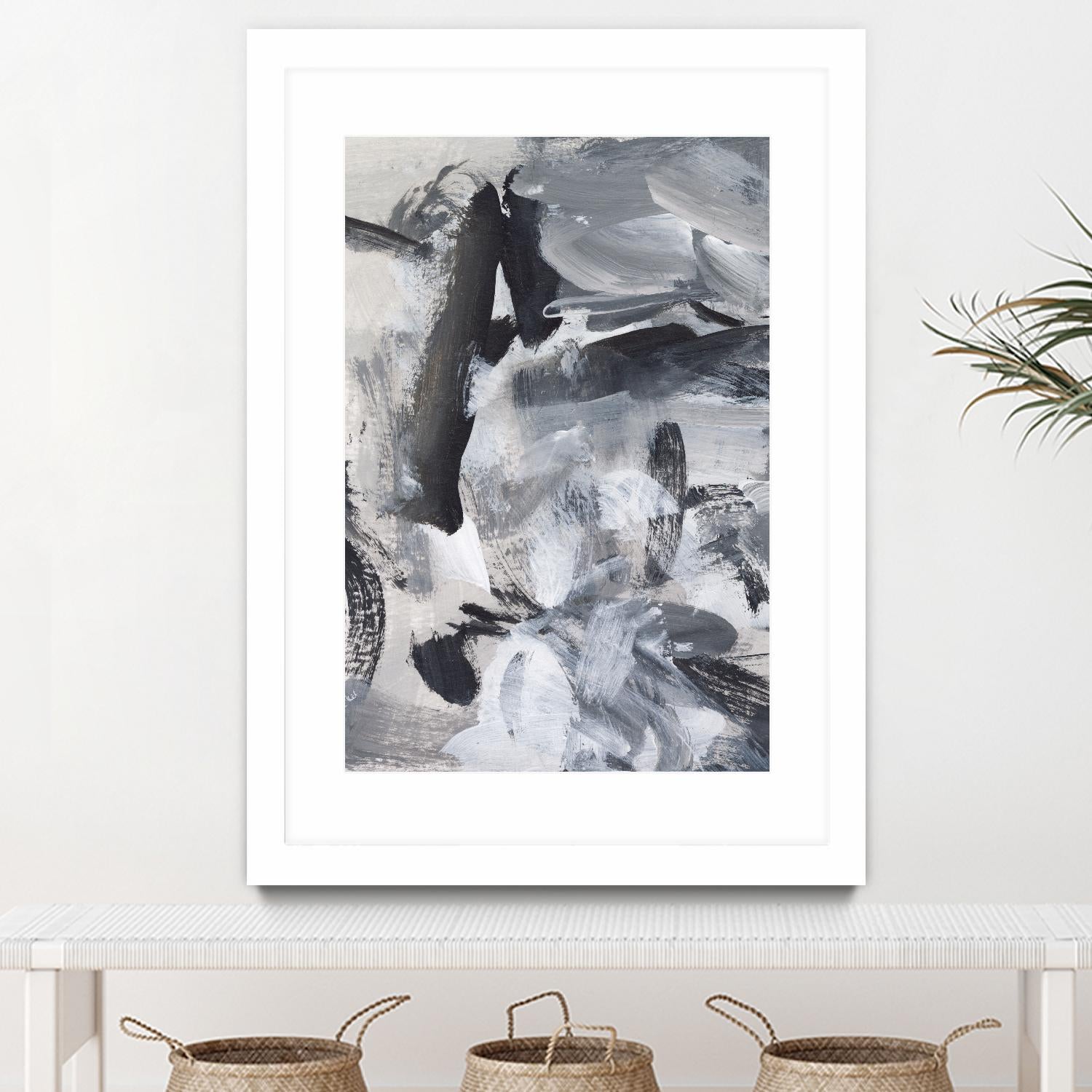 Black & White Mix III by Christina Long on GIANT ART - grey  abstract abstract