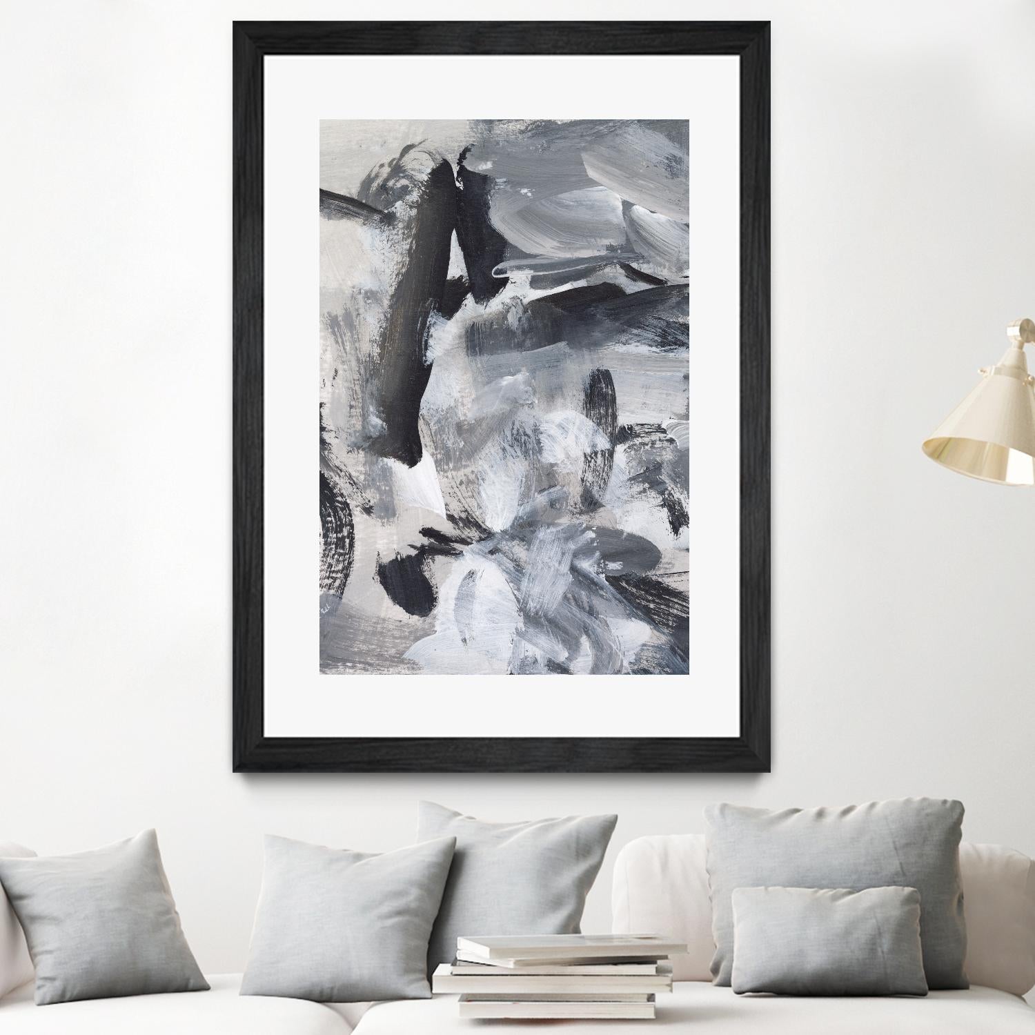 Black & White Mix III by Christina Long on GIANT ART - grey  abstract abstract