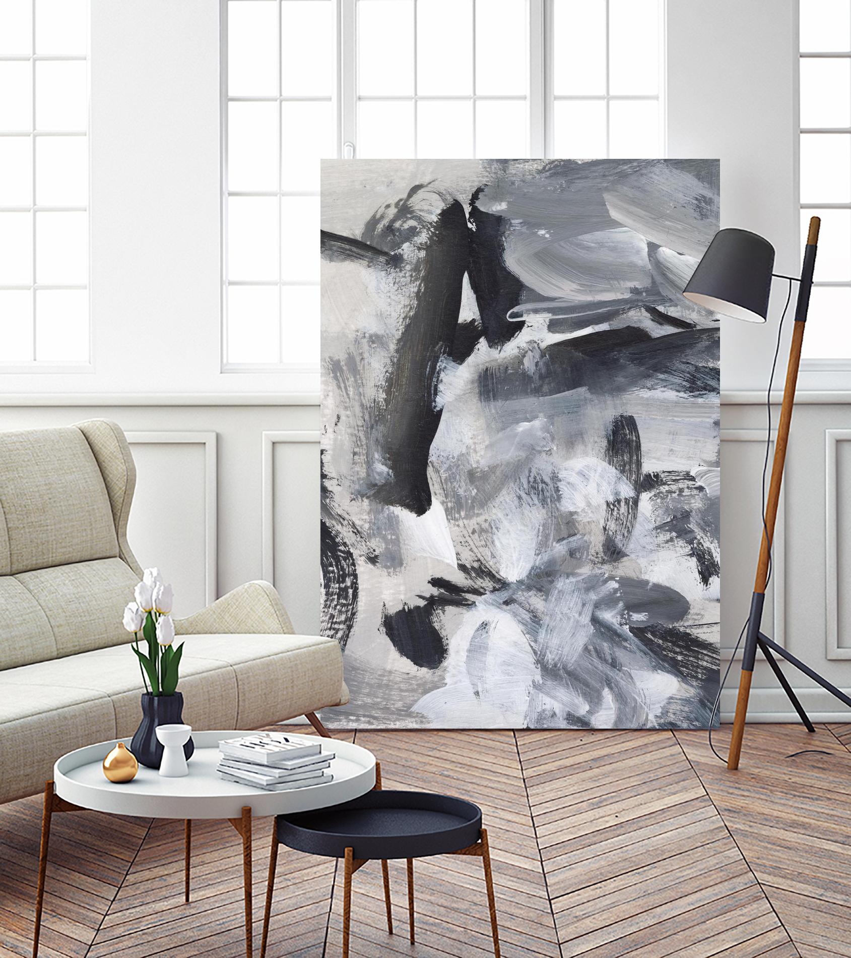 Black & White Mix III by Christina Long on GIANT ART - grey  abstract abstract