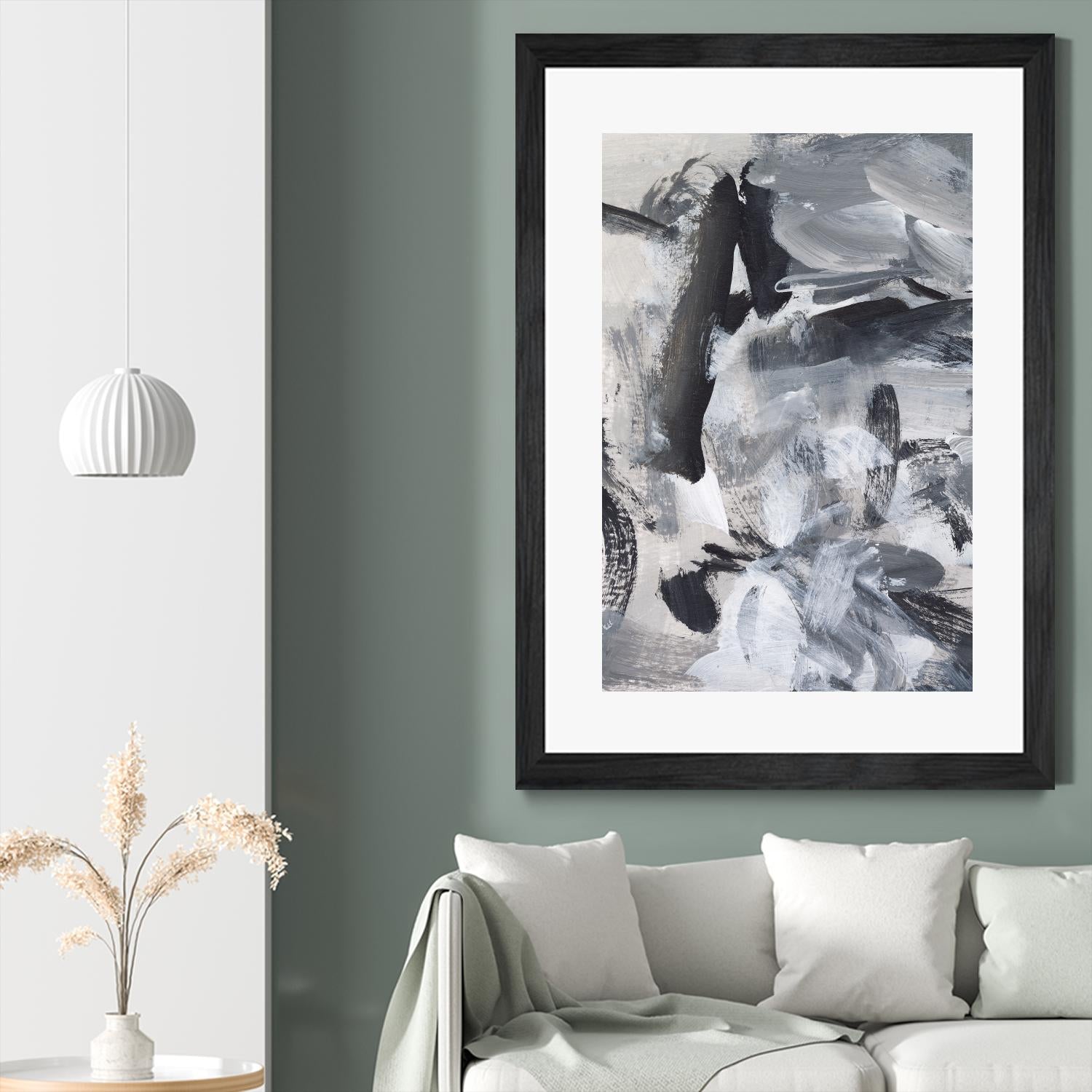 Black & White Mix III by Christina Long on GIANT ART - grey  abstract abstract