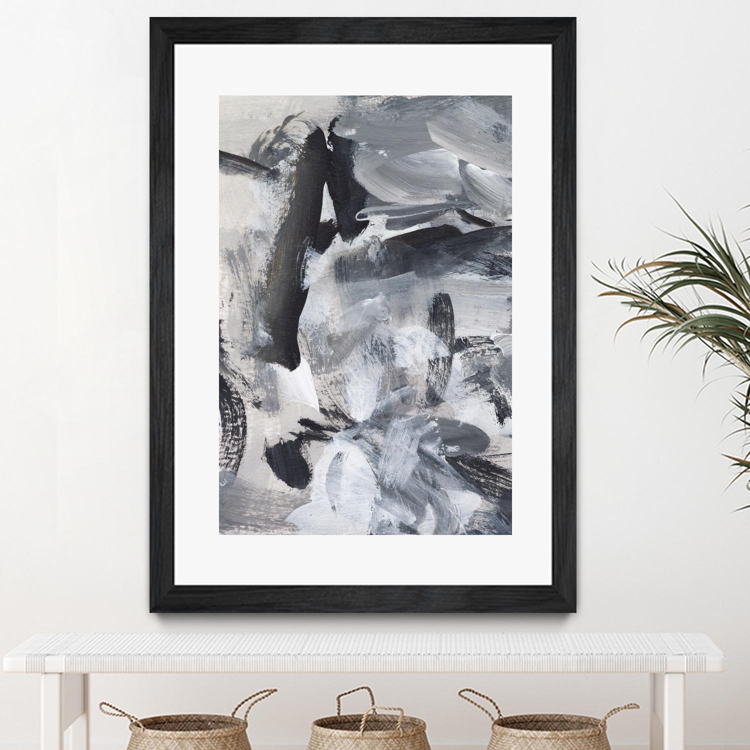 Black & White Mix III by Christina Long on GIANT ART - grey  abstract abstract