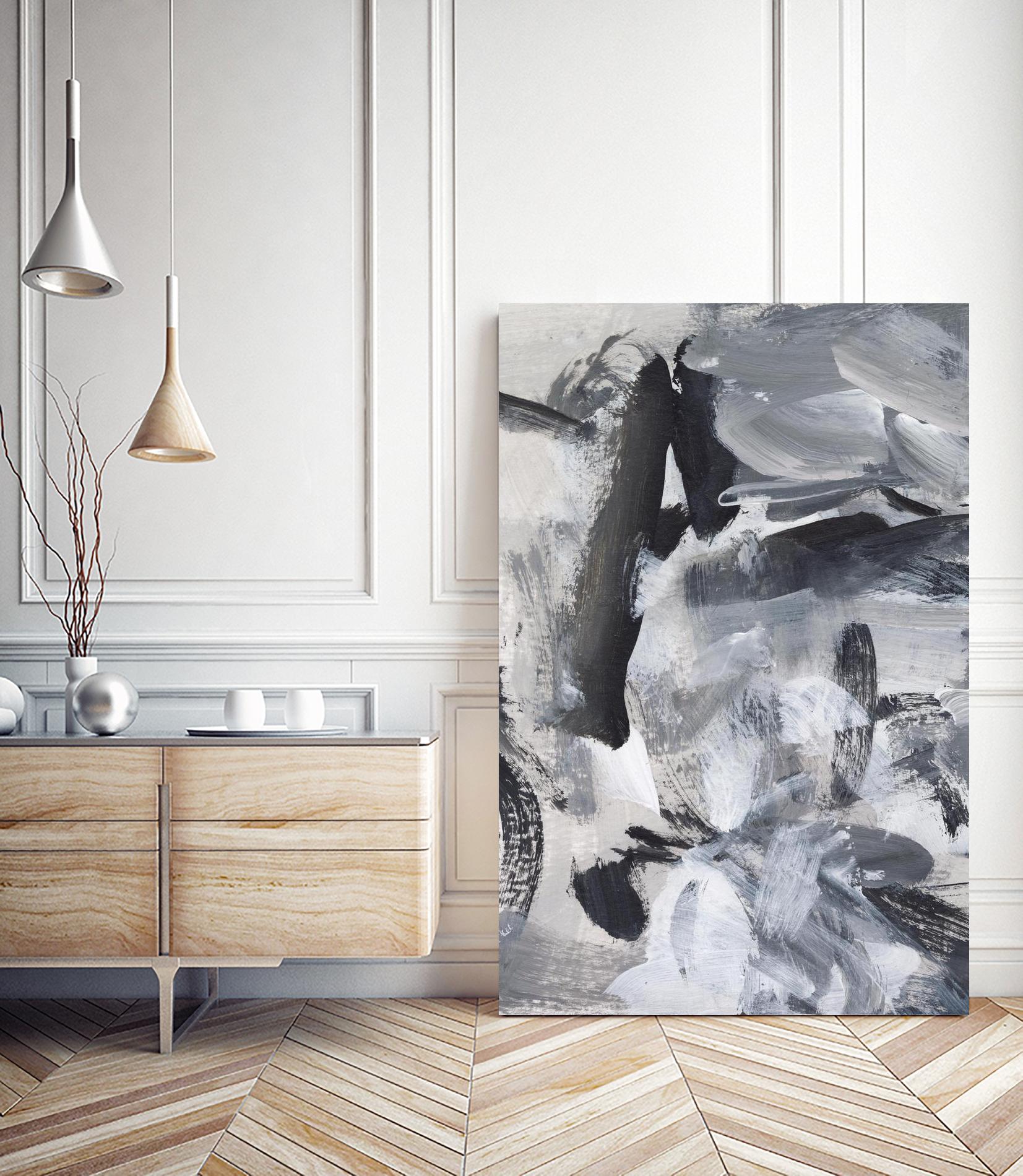 Black & White Mix III by Christina Long on GIANT ART - grey  abstract abstract