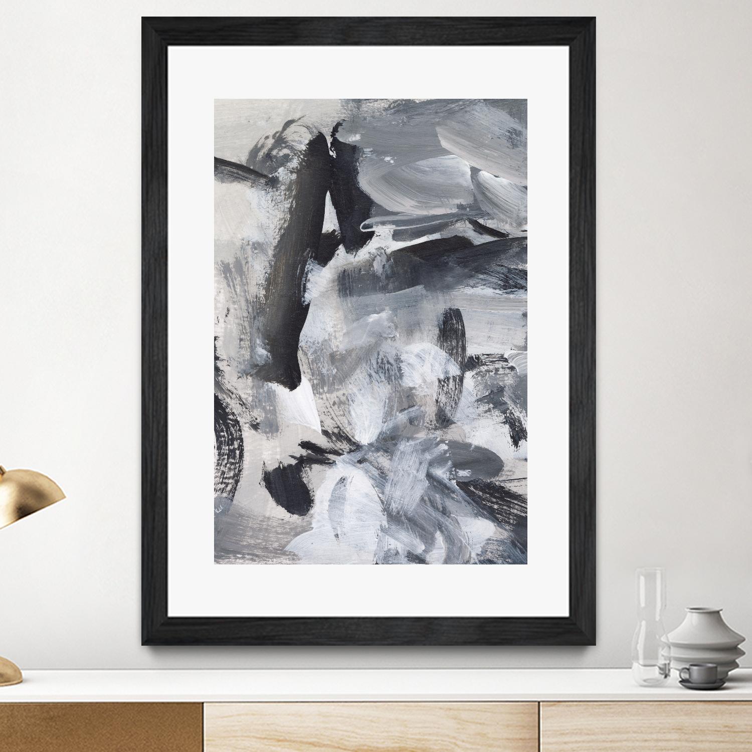 Black & White Mix III by Christina Long on GIANT ART - grey  abstract abstract