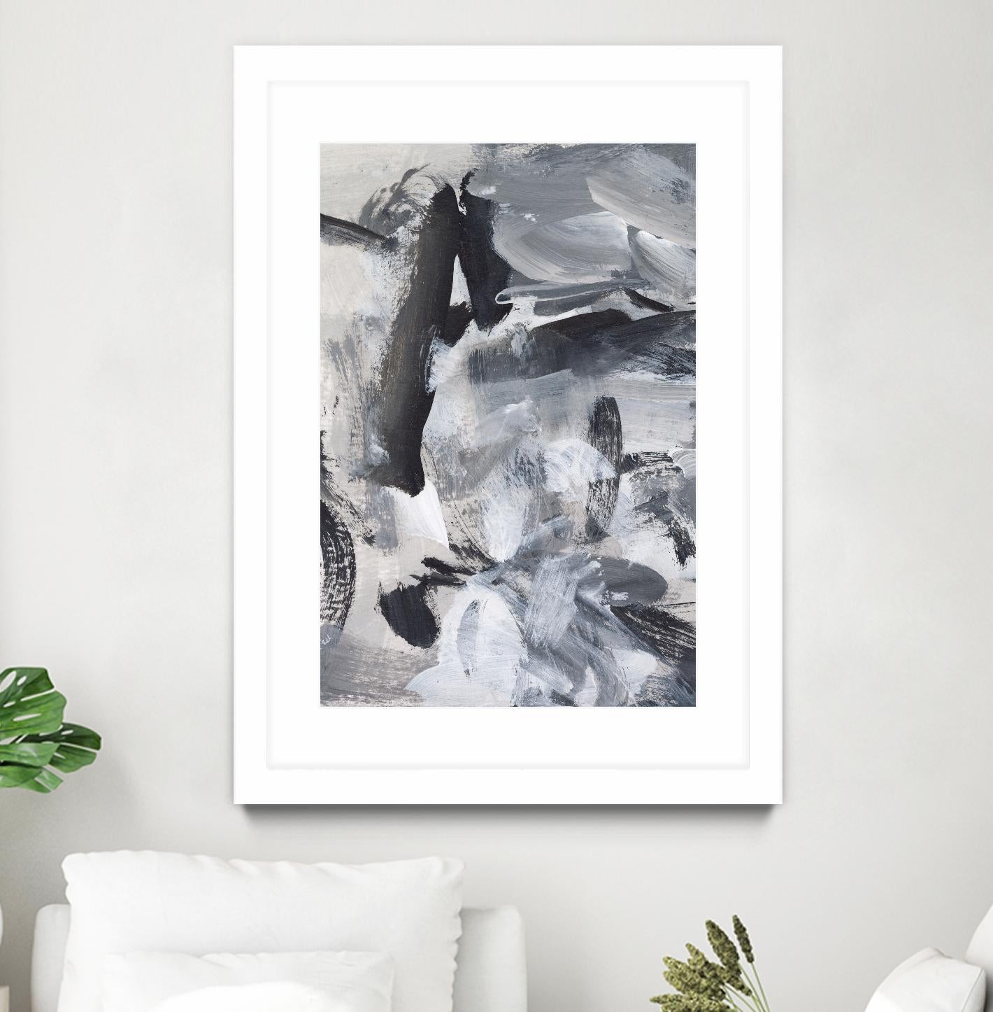 Black & White Mix III by Christina Long on GIANT ART - grey  abstract abstract