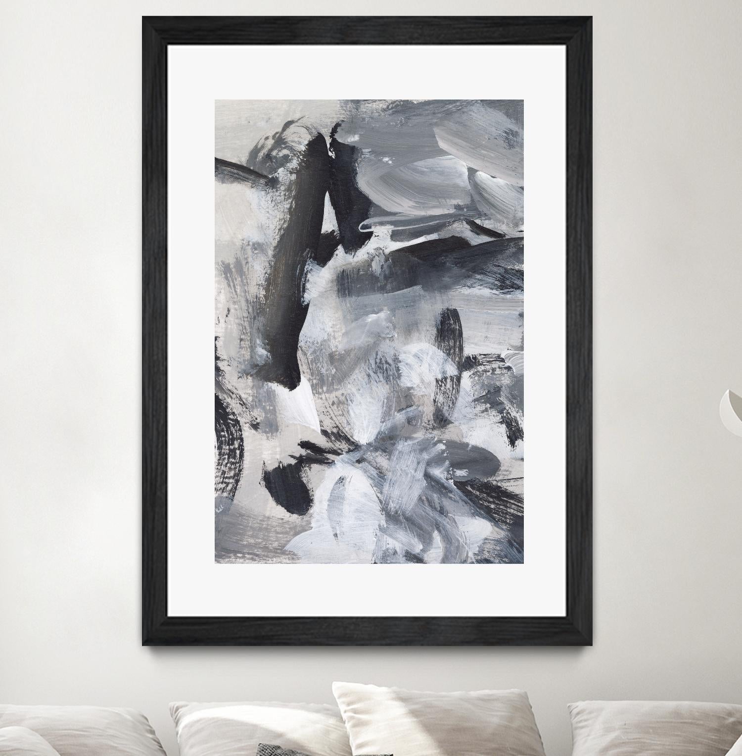 Black & White Mix III by Christina Long on GIANT ART - grey  abstract abstract
