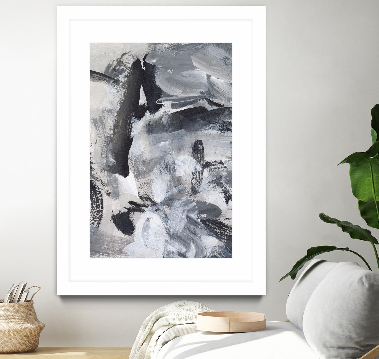 Black & White Mix III by Christina Long on GIANT ART - grey  abstract abstract