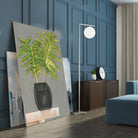 Frond in Vase II by Jennifer Goldberger on GIANT ART - beige botanicals nature