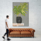 Frond in Vase II by Jennifer Goldberger on GIANT ART - beige botanicals nature