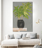 Frond in Vase II by Jennifer Goldberger on GIANT ART - beige botanicals nature