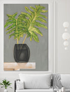 Frond in Vase II by Jennifer Goldberger on GIANT ART - beige botanicals nature