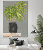 Frond in Vase II by Jennifer Goldberger on GIANT ART - beige botanicals nature