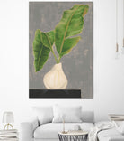 Frond in Vase III by Jennifer Goldberger on GIANT ART - beige botanicals abstract