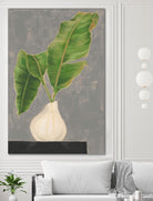 Frond in Vase III by Jennifer Goldberger on GIANT ART - beige botanicals abstract