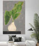 Frond in Vase III by Jennifer Goldberger on GIANT ART - beige botanicals abstract