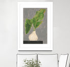 Frond in Vase III by Jennifer Goldberger on GIANT ART - beige botanicals abstract