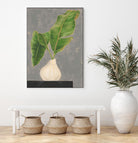 Frond in Vase III by Jennifer Goldberger on GIANT ART - beige botanicals abstract